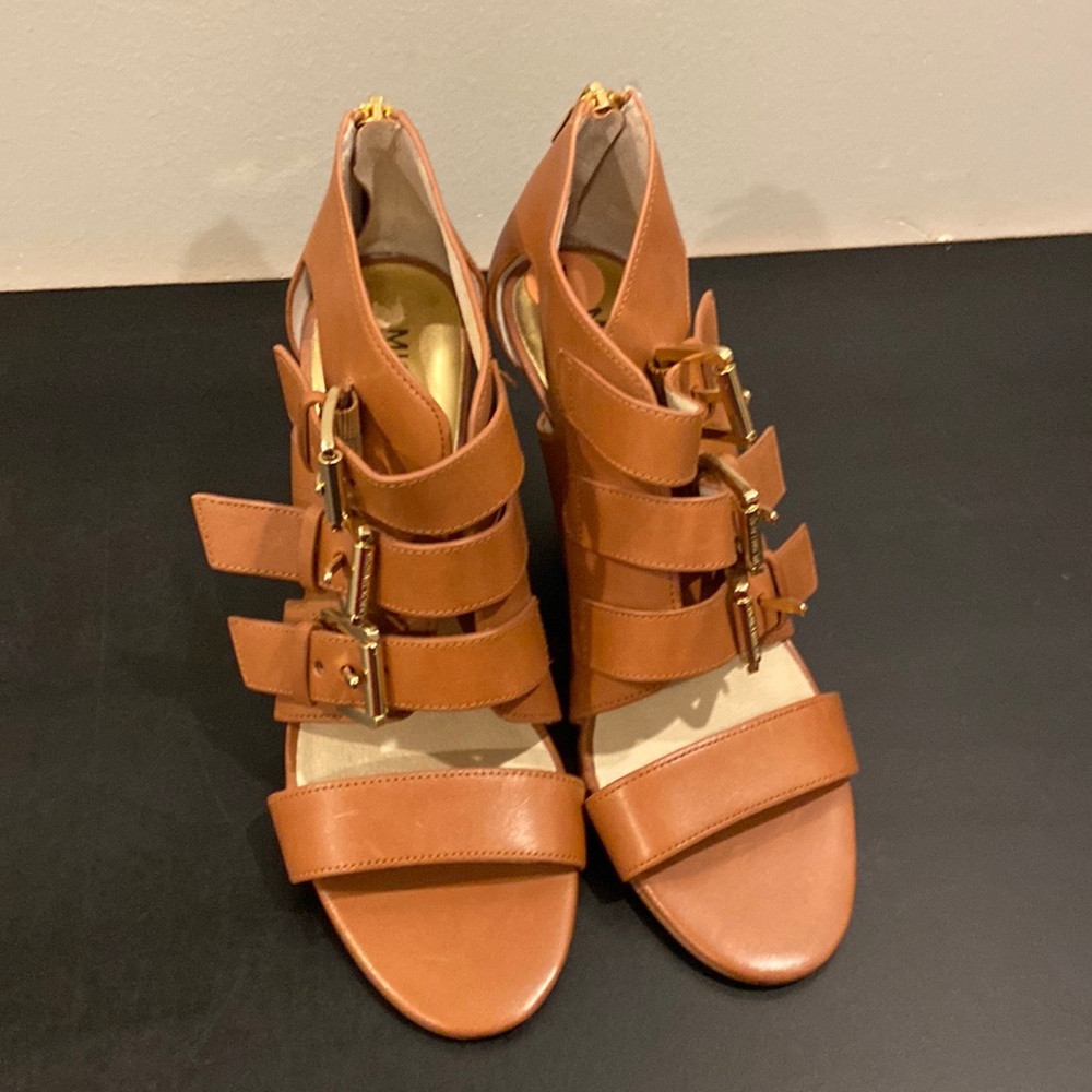 Michael Kors dark tan sandals